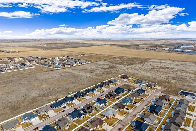 aerial view with a residential view