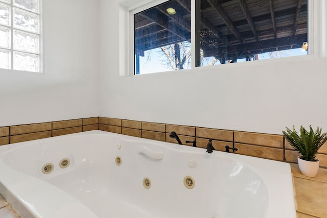 bathroom featuring a jetted tub