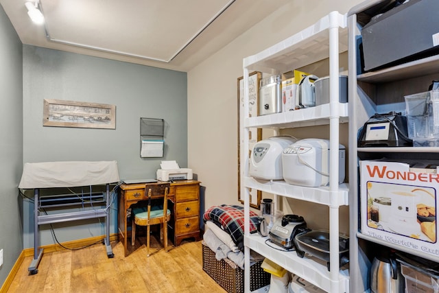 office featuring wood finished floors