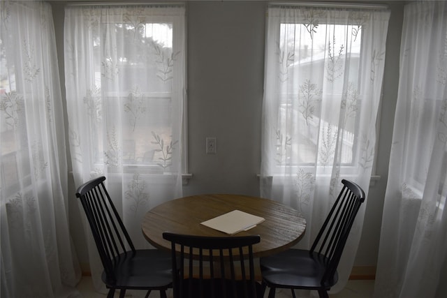 view of dining room