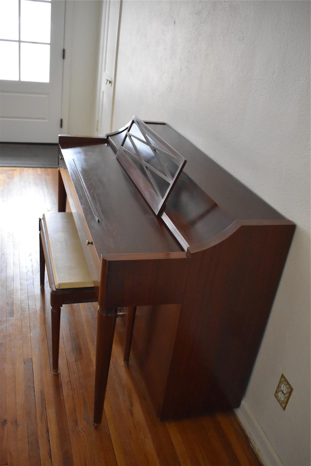 interior space featuring wood finished floors