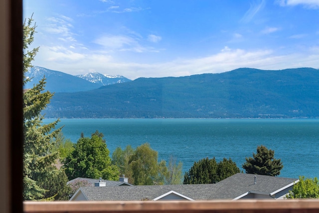 128 Sunset Rdg, Lakeside, MT 59922 - water view featuring a mountainous background
