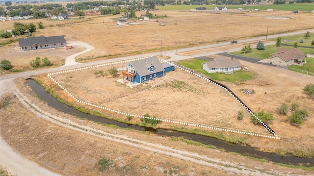 aerial view featuring a rural view