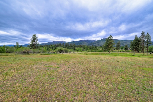 mountain view with a rural view