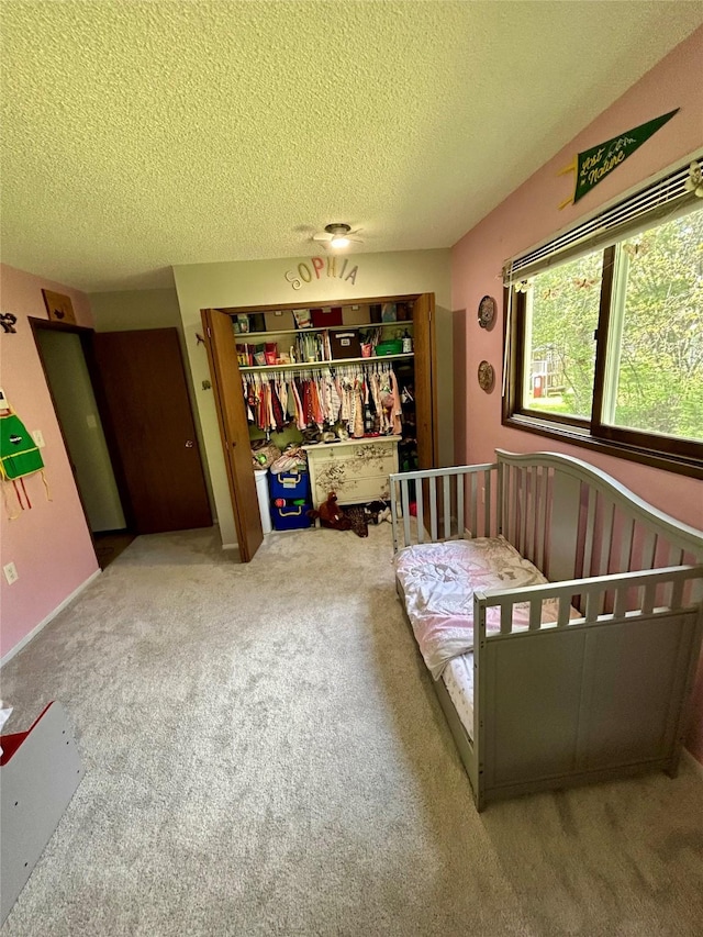 1103 Greers Ferry Rd, Libby, MT 59923 - carpeted bedroom featuring a textured ceiling and a closet