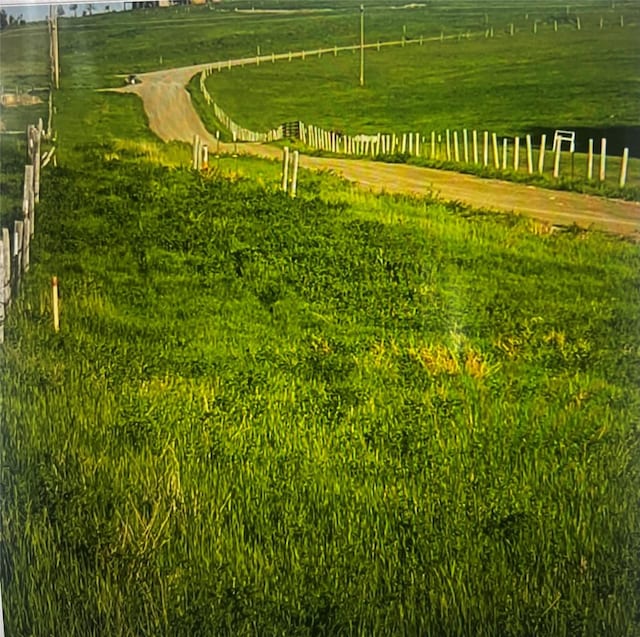 view of yard with a rural view