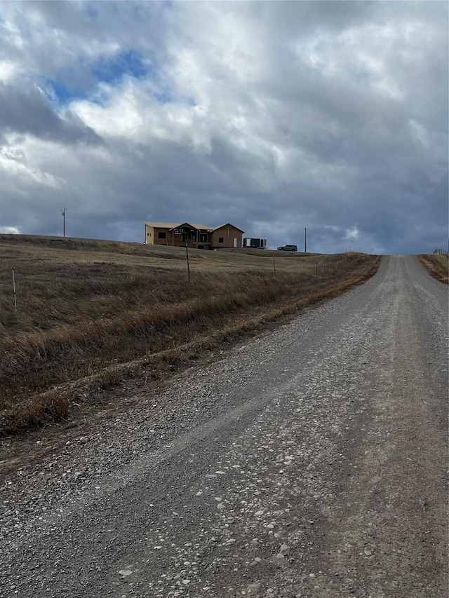 view of street with a rural view