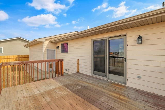 wooden terrace with fence