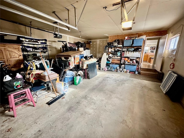 garage featuring a garage door opener