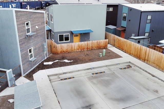 exterior space featuring fence private yard