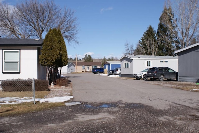 view of street featuring a residential view