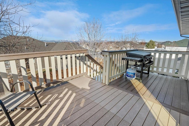 deck featuring area for grilling