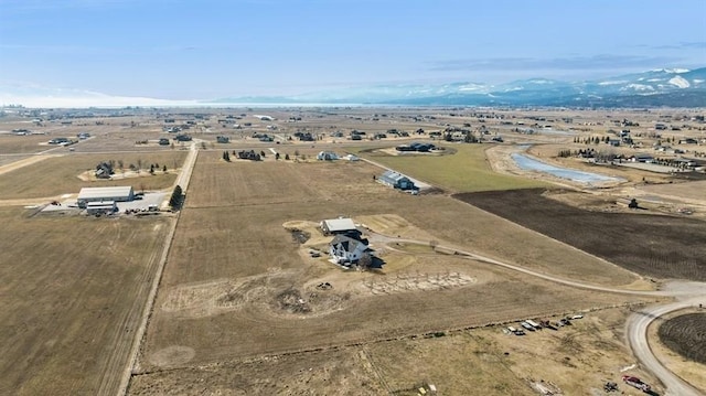 aerial view with a rural view