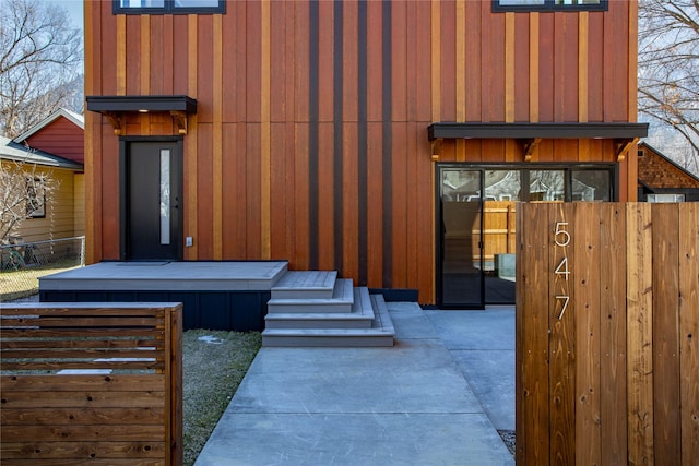 view of patio / terrace featuring fence