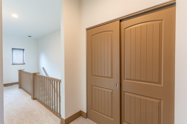 119 Oak St, Whitefish, MT 59937 - hall with light colored carpet and baseboards