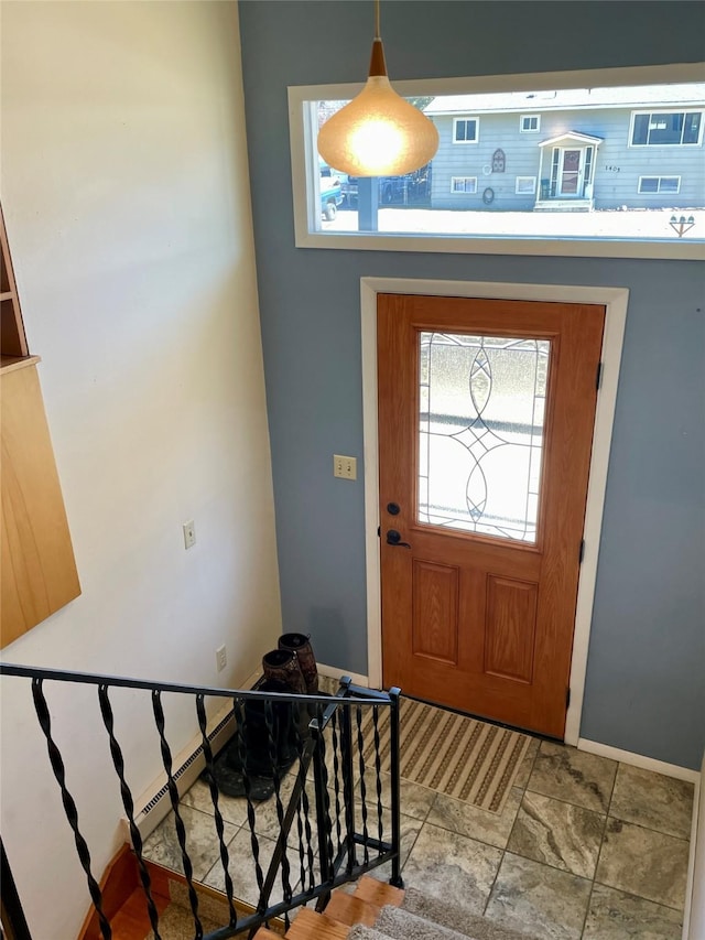 entryway with baseboards