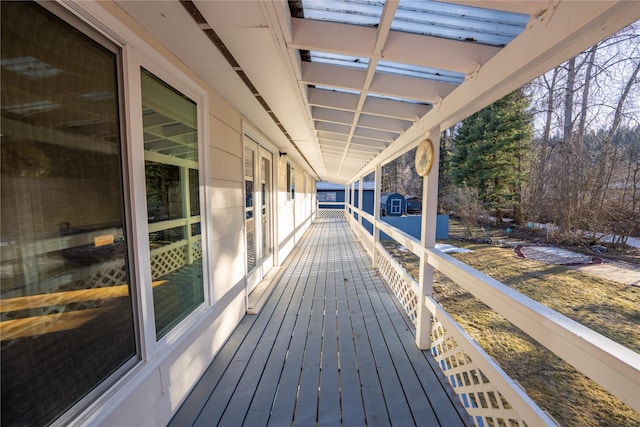 view of wooden terrace