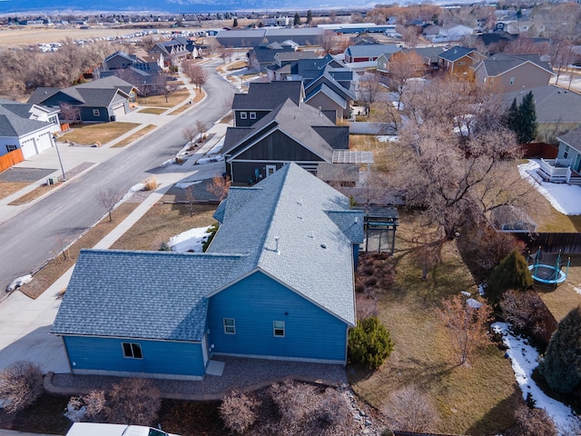 drone / aerial view with a residential view