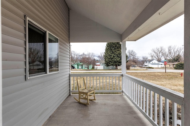 view of patio with a porch