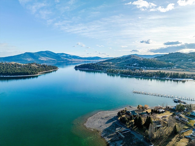 property view of water featuring a mountain view