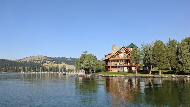 view of water feature featuring a mountain view