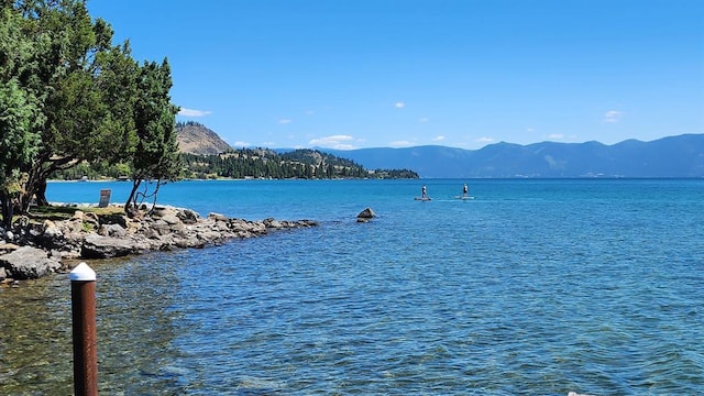 property view of water with a mountain view