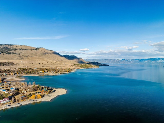 property view of water featuring a mountain view