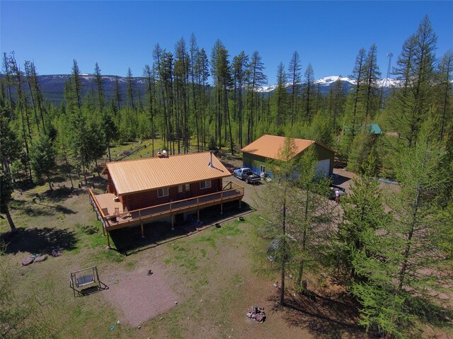 1081 Old Barn Rd, Seeley Lake, MT 59868 - view from above of property featuring a heavily wooded area