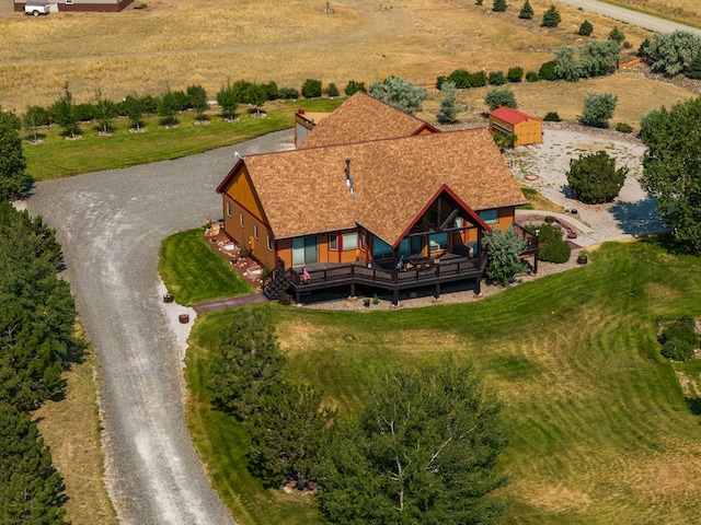 bird's eye view featuring a rural view