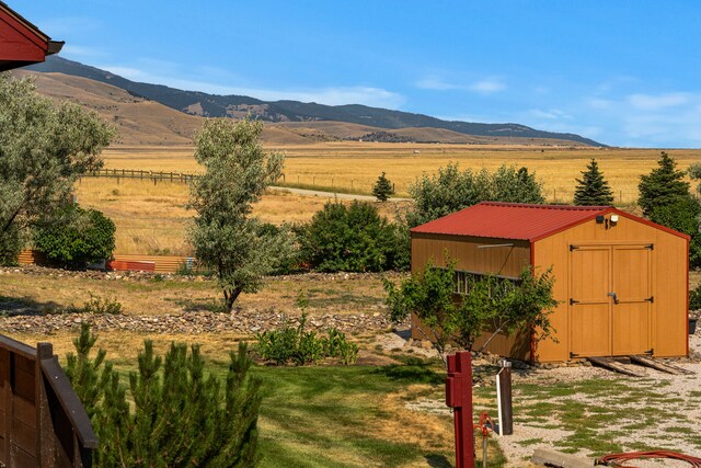 mountain view with a rural view
