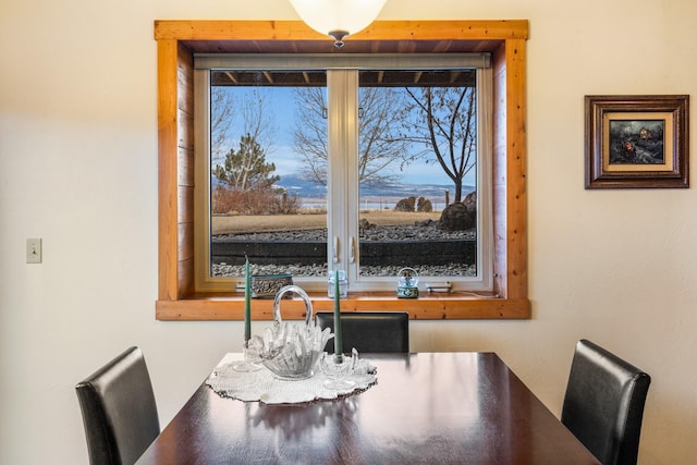 view of dining area