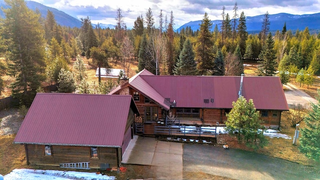 17 Mountain View Rd, Trout Creek, MT 59874 - aerial view of property and surrounding area featuring mountains and a heavily wooded area
