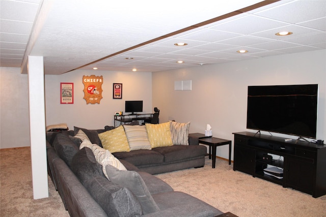 3004 Green Cir, Butte, MT 59701 - living area with carpet floors and recessed lighting