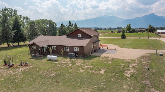 aerial view featuring a mountain view