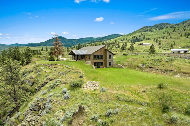 view of mountain feature featuring a rural view