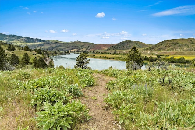 water view featuring a mountain view