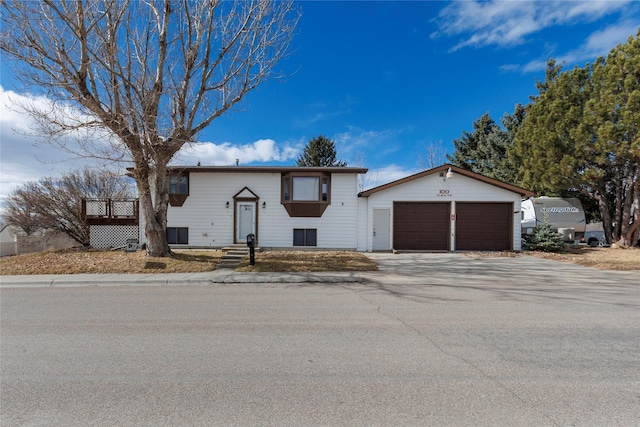 split foyer home with a garage