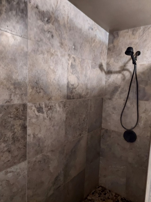 room details with a tile shower