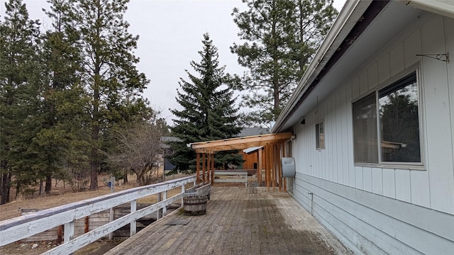 view of wooden terrace