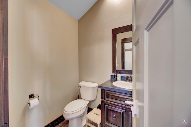 half bath with toilet and vanity