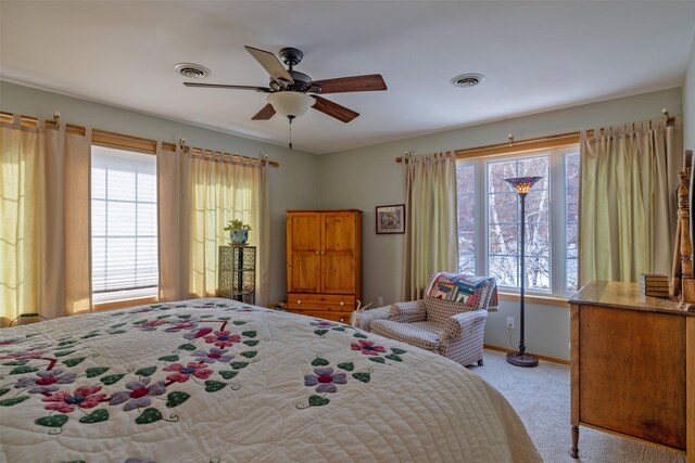 845 S California St, Helena, MT 59601 - bedroom with light carpet and ceiling fan