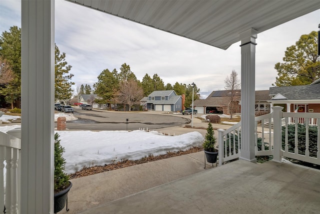 view of patio / terrace featuring a residential view