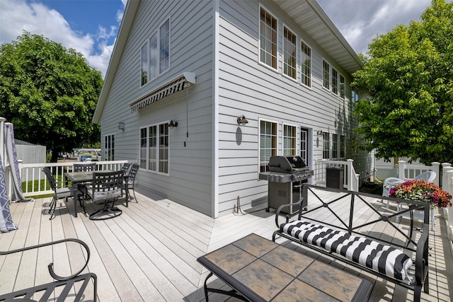 845 S California St, Helena, MT 59601 - deck featuring outdoor dining space and a grill