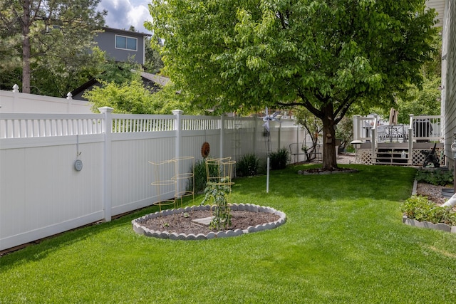 845 S California St, Helena, MT 59601 - fenced backyard with a wooden deck
