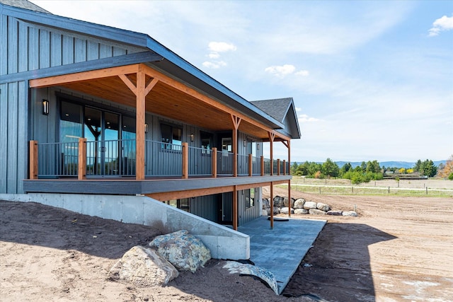 view of side of home with board and batten siding