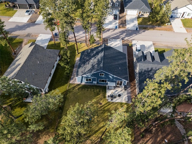 drone / aerial view with a residential view