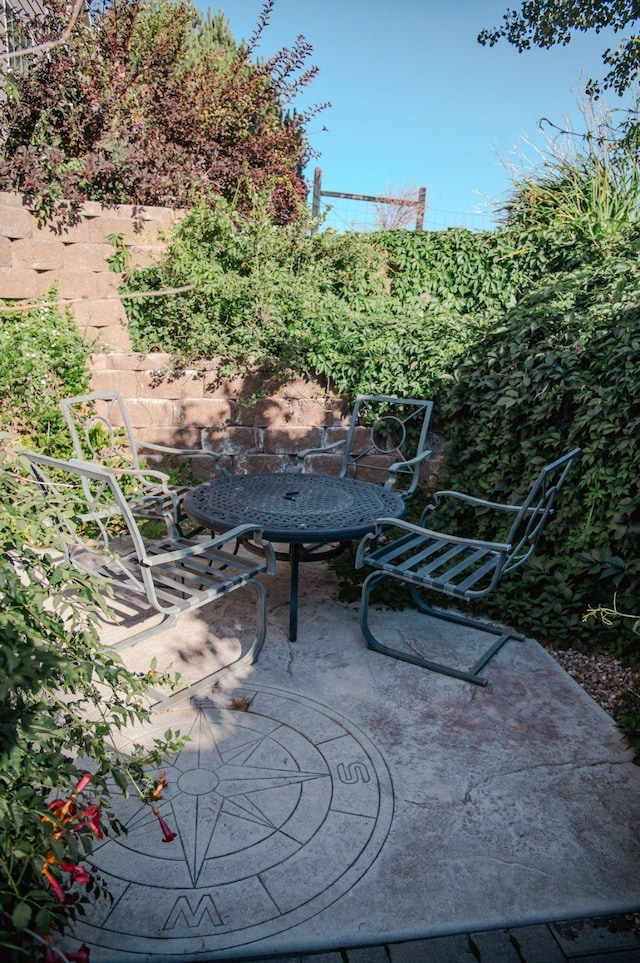 view of patio / terrace featuring outdoor dining area