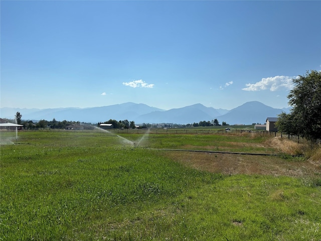 mountain view with a rural view