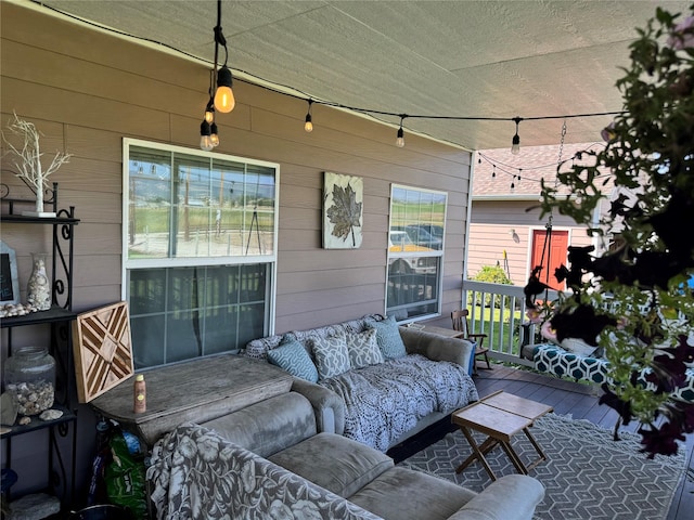 view of patio with an outdoor hangout area