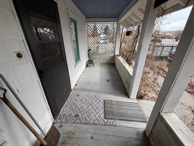 deck with covered porch